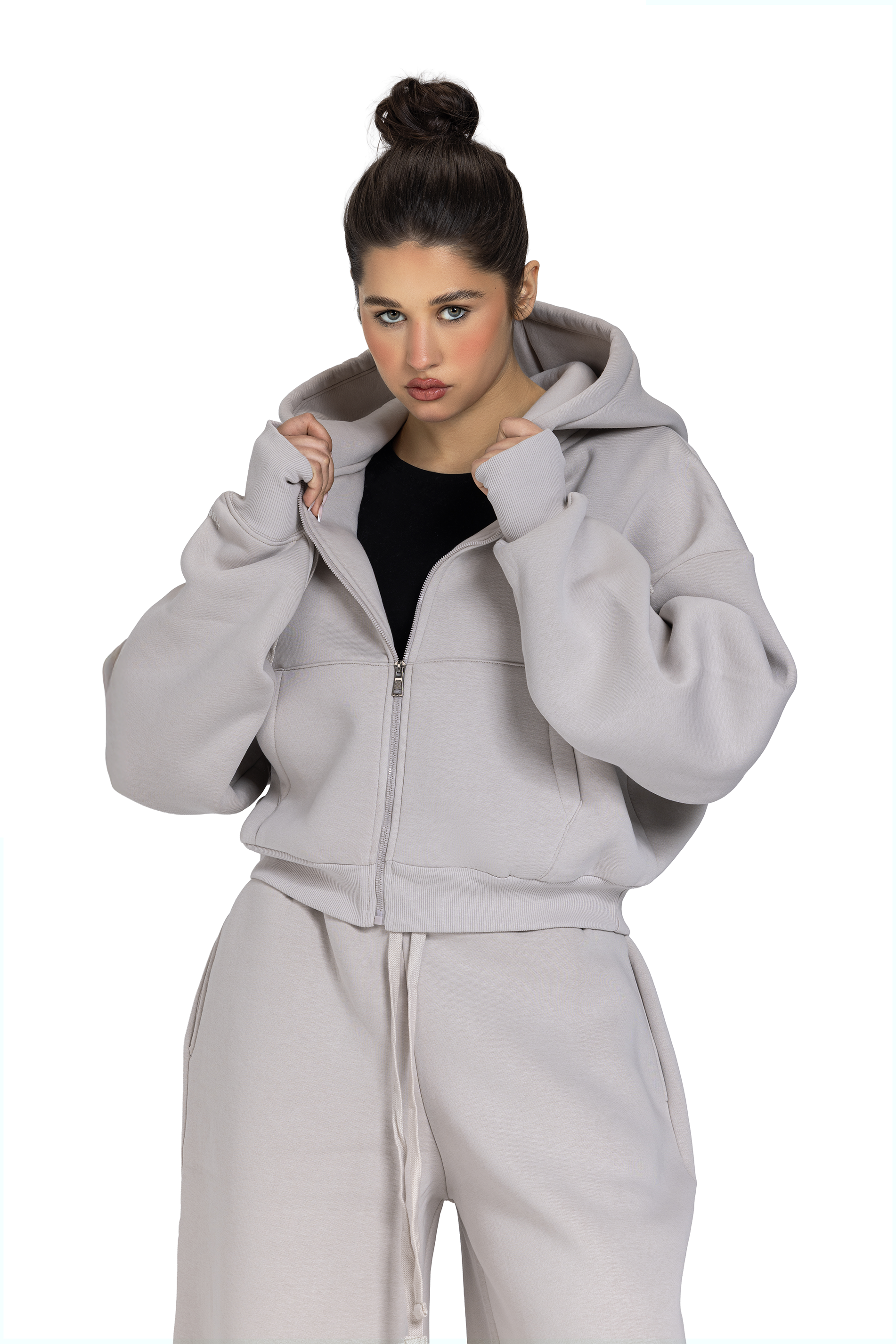 Women Cropped Zip-Up Jacket – True North