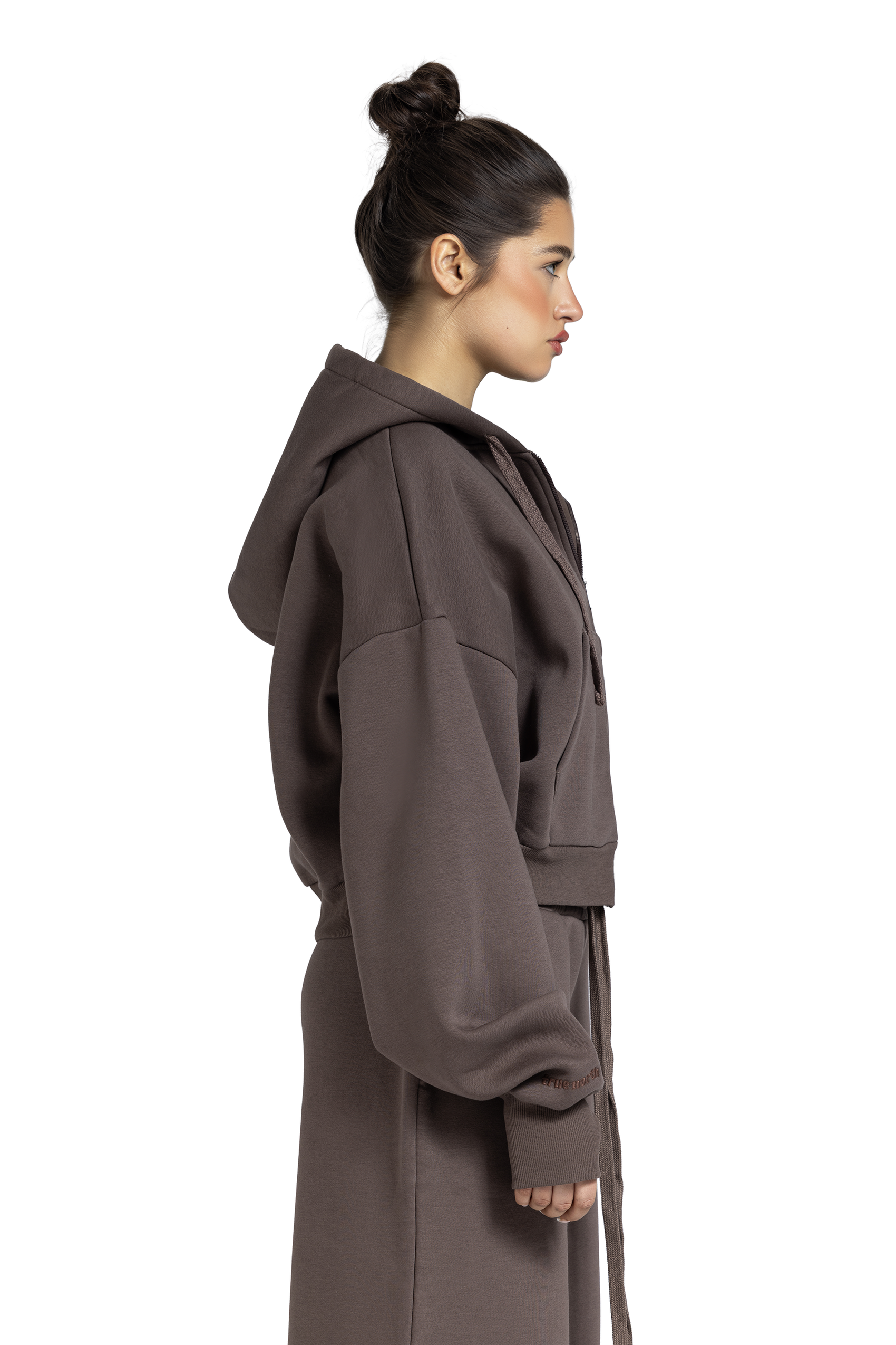 Women Cropped Zip-Up Jacket