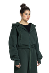 Women Cropped Zip-Up Jacket