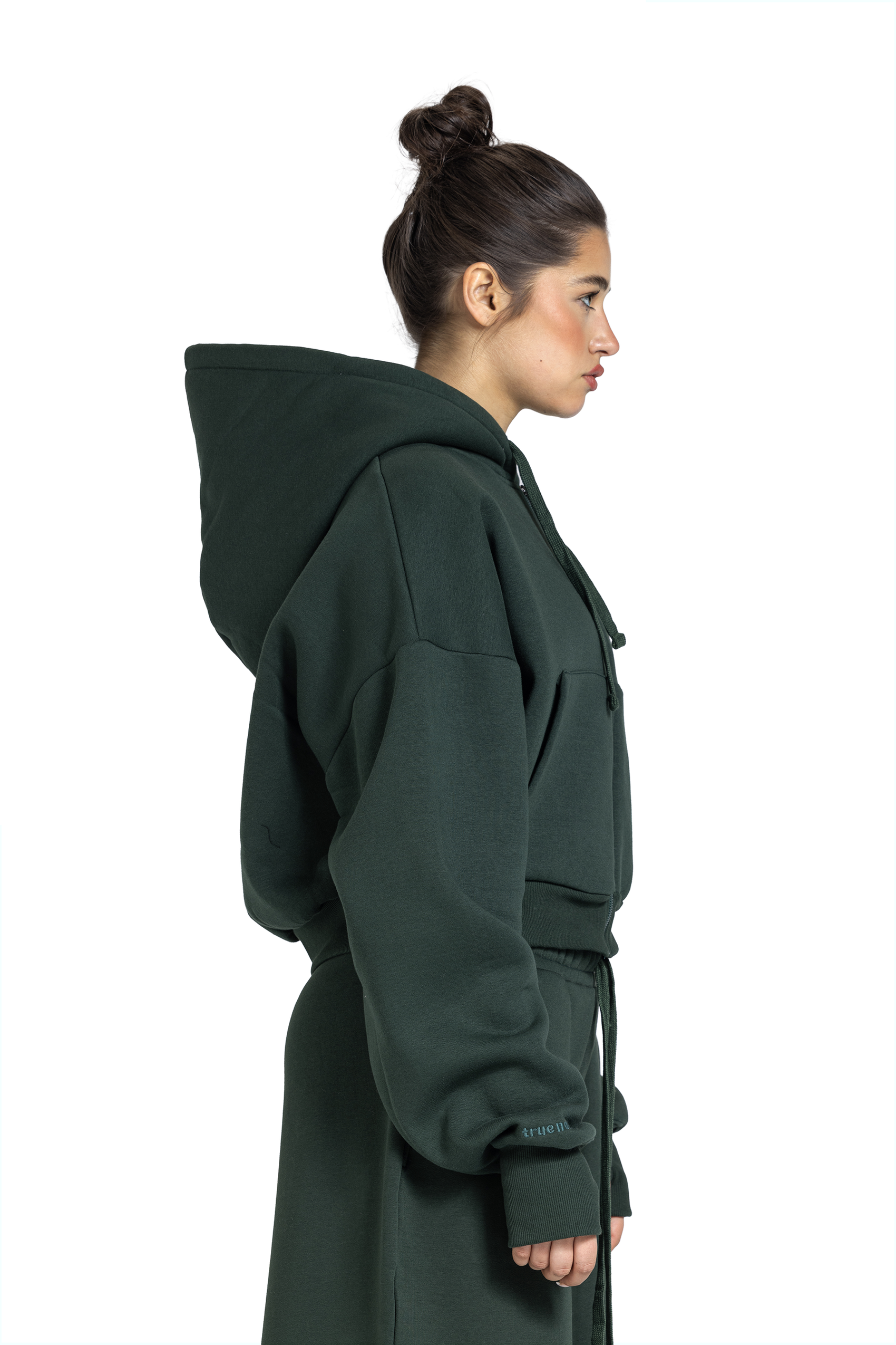 Women Cropped Zip-Up Jacket