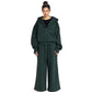 Women Oversized Zip-Up Set