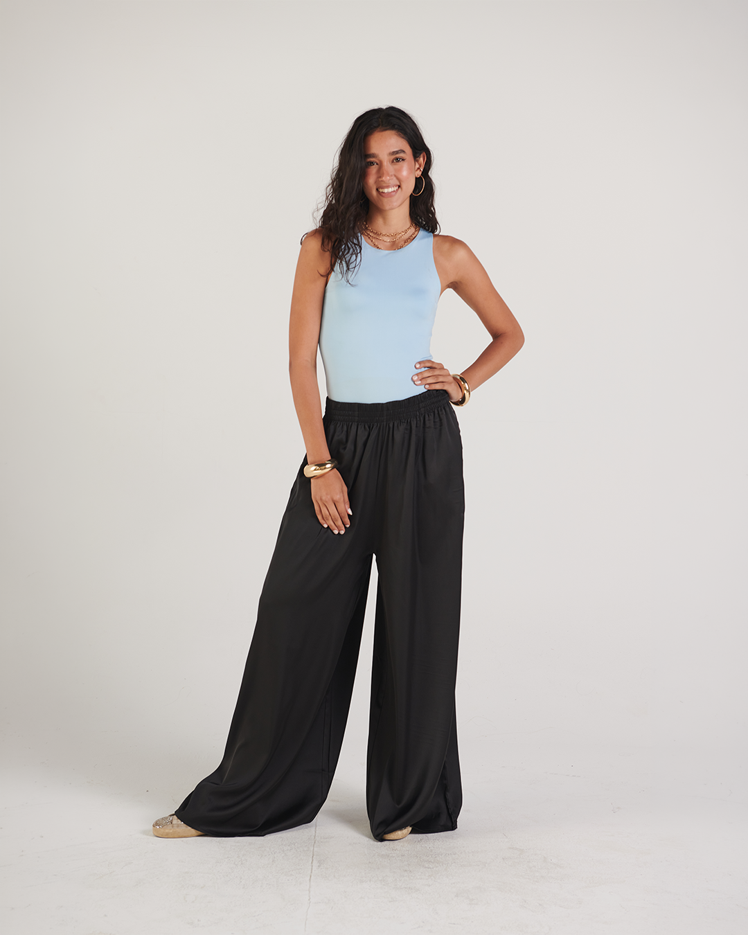 The Aurora Satin Pants