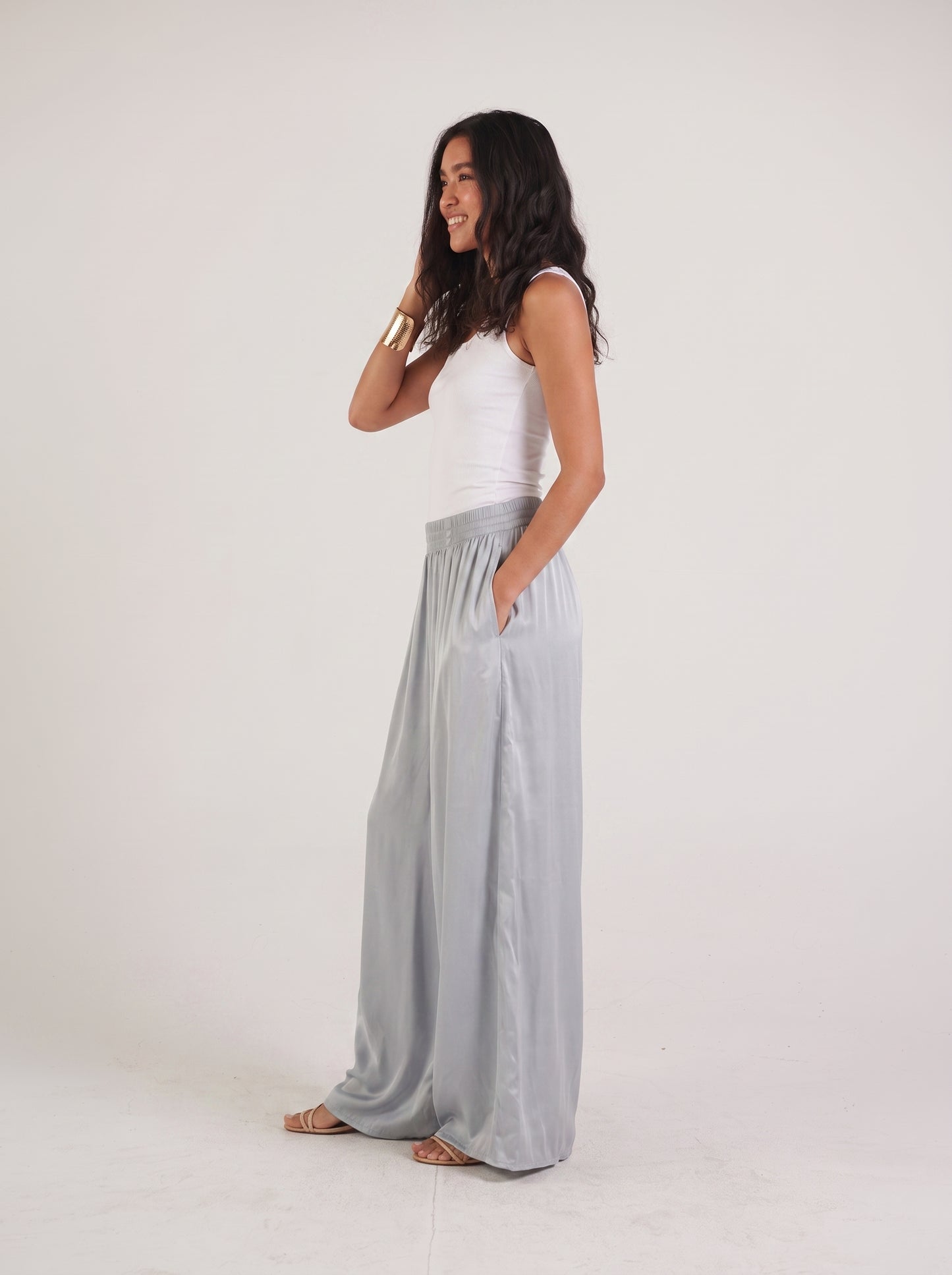 The Aurora Satin Pants