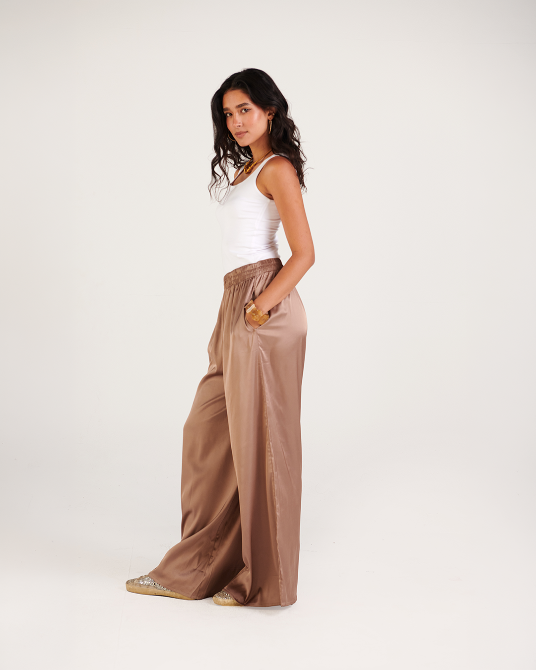The Aurora Satin Pants