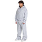 Men Oversized Zip-Up Set