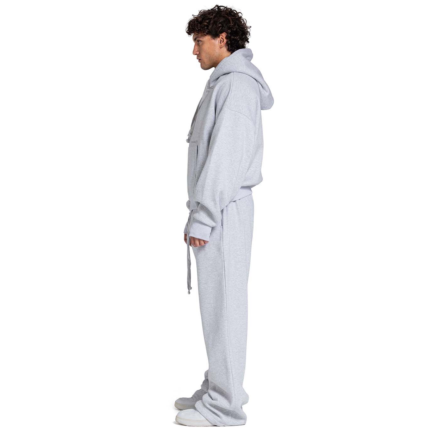 Women Oversized Zip-Up Set