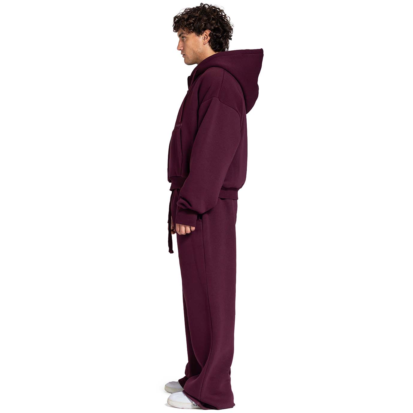 Men Oversized Zip-Up Set