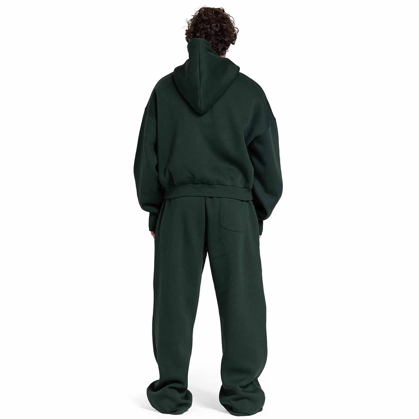 Men Oversized Zip-Up Set