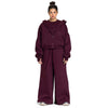 Women Oversized Zip-Up Set
