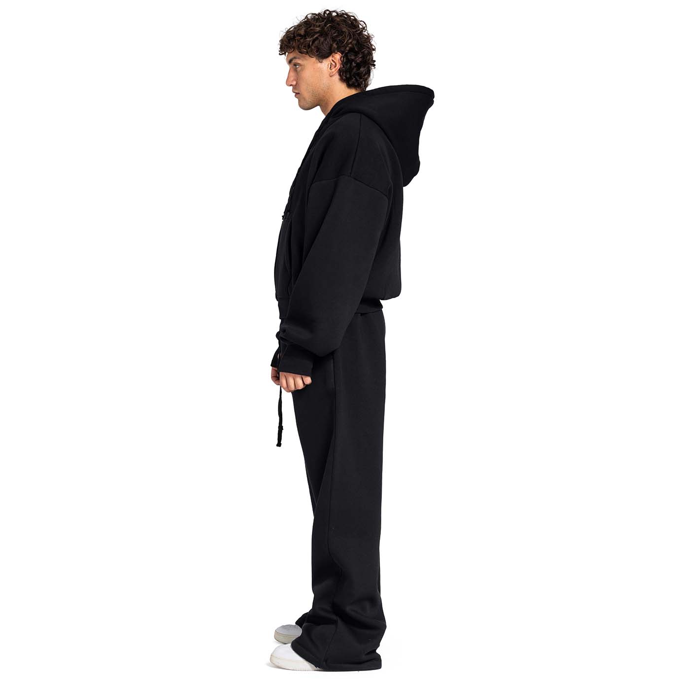 Men Oversized Zip-Up Set