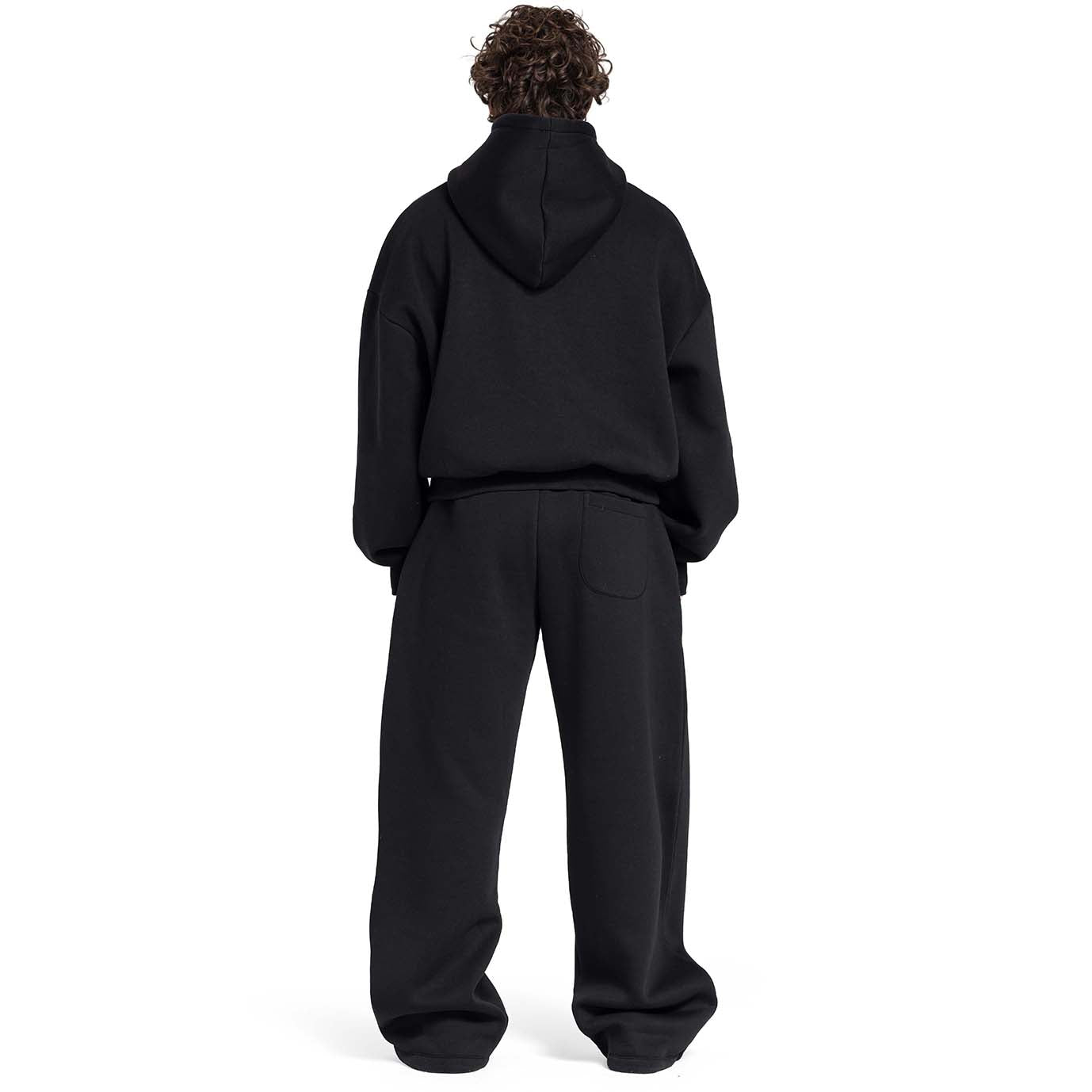 Men Oversized Zip-Up Set