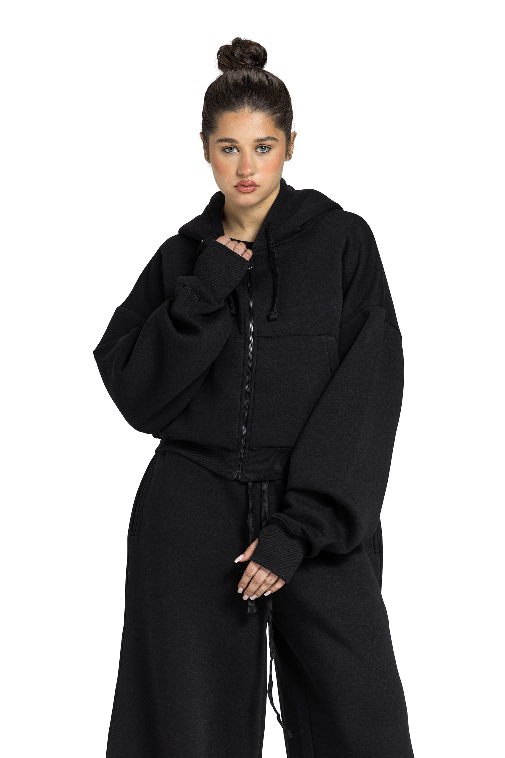 Women Cropped Zip-Up Jacket